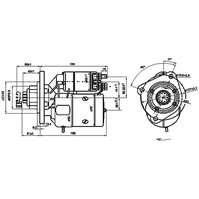 Startér ZETOR UŘ II s reduktorem, 9142742, 64942801, 80350911, 12V/2.7 kW (náhradní výrobce)