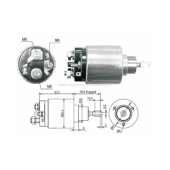 Spínací cívka BOSCH 2339303001 2339303201 2339303206 2339303706, 12V