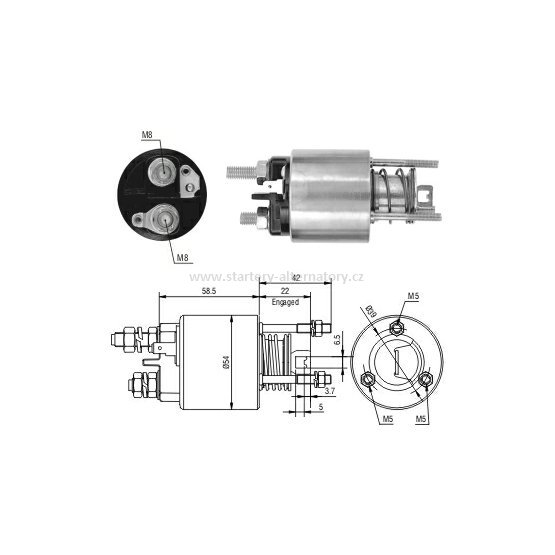 Spínací cívka MAGNETI MARELLI 85540961 85541110 85541111 85541430 85541820 9945620 9945630, 12V