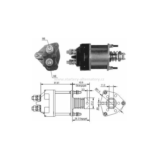 Spínací cívka LADA 2101-3708805 21013708805, FIAT/MARELLI 4154106 63600507, 12V