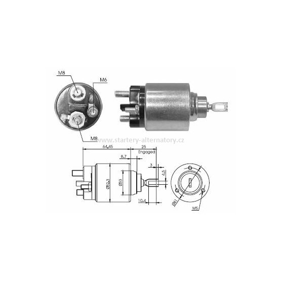Spínací cívka BOSCH 0331304001 0331304053 2339304001, 12V