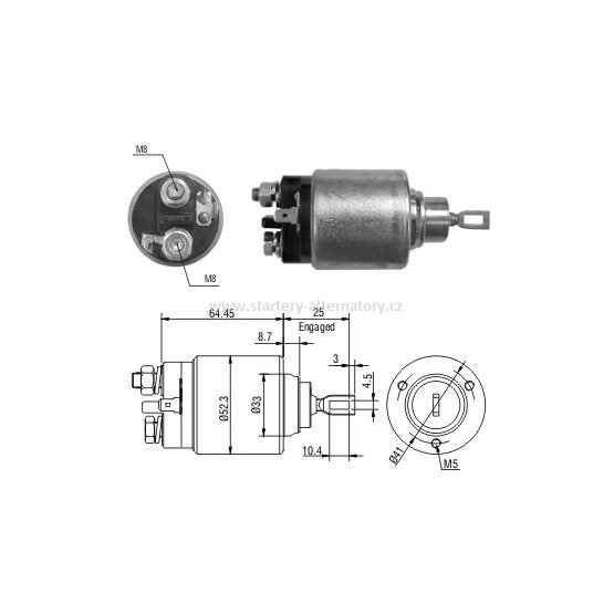 Spínací cívka BOSCH 2339304020 2339304025, 12V