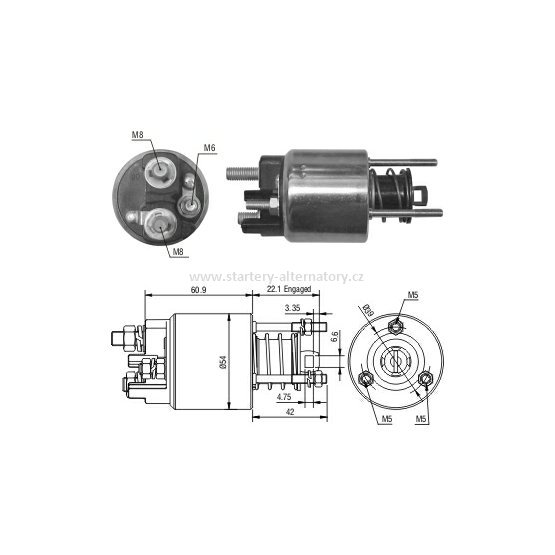Spínací cívka MAGNETI MARELLI 63302407 85511103 85541003 85541420 85541670, 12V
