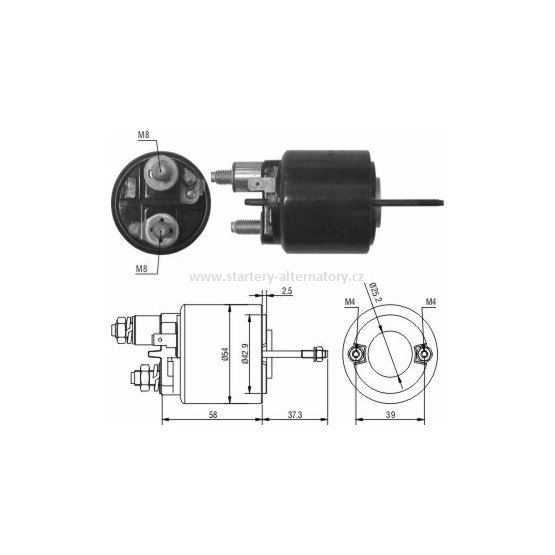 Spínací cívka VALEO 099378 182457 594142 99378 CED517, 12V