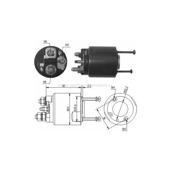 Spínací cívka VALEO 594347 594421 594447 594452 CED5033, 12V