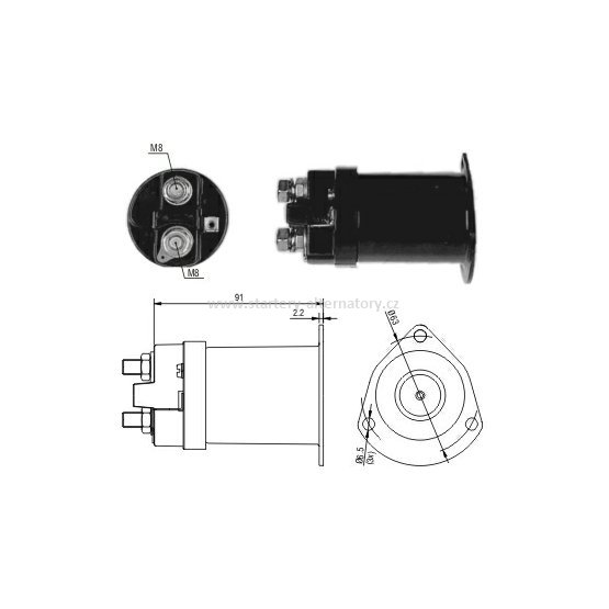 Spínací cívka DELCO 3471725 3471929 3471979 DR904, 12V