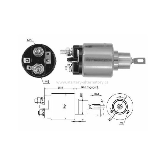 Spínací cívka BOSCH 0331303008 0331303033 0331303074 0331303078 0331303084 0331303240 0331303241,12V