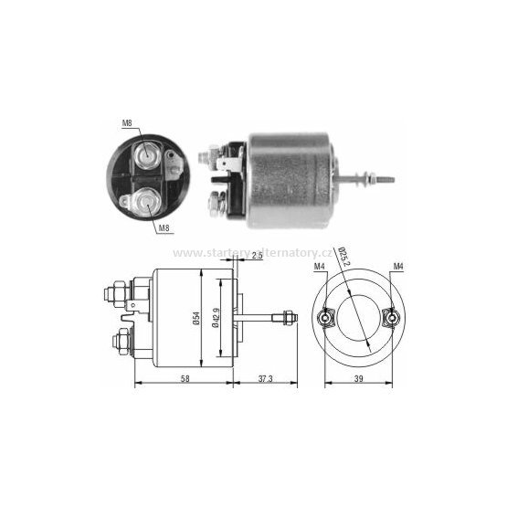 Spínací cívka VALEO 102217 182464 594138  594155 594355 99932 CED518 CED529 NE138 NE420, 12V
