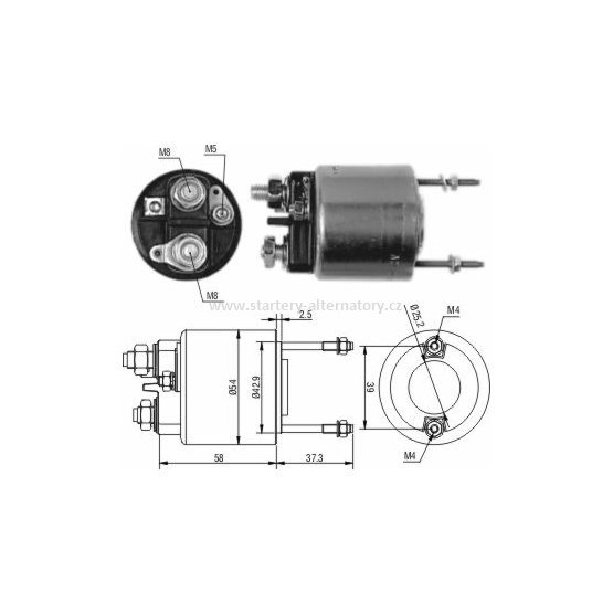 Spínací cívka VALEO 102295 182458 CED530 NE421, 12V