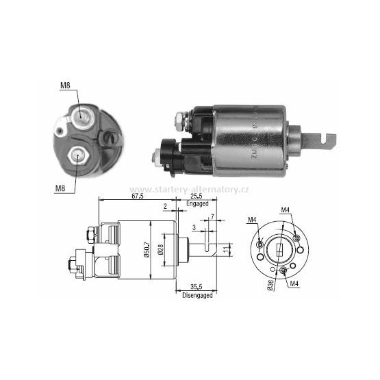 Spínací cívka MITSUBA 31210PT0004 31210PT09050, HONDA 31210-PT0-004 31210-PT0-9050, 12V