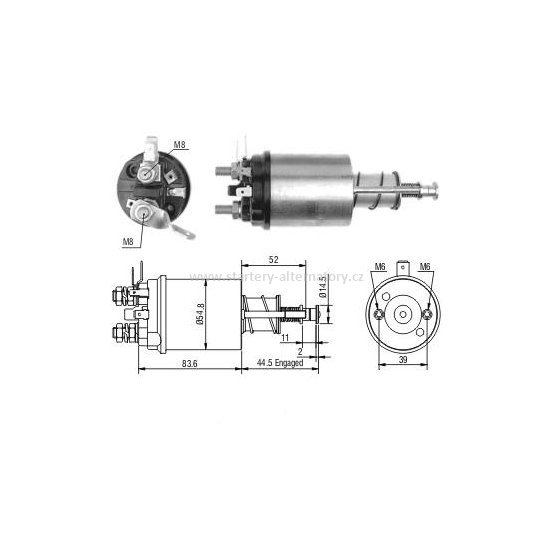 Spínací cívka LUCAS 76803 76897 76902 TOB107 TOB109 TOB113 TOB134 TOB162 TOB174 TPB107, 12V