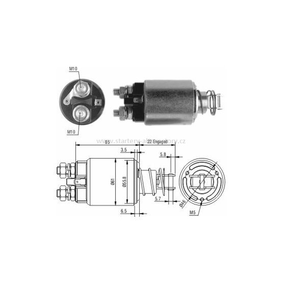 Spínací cívka MAGNETI MARELLI 63633801 63633806 63633825 63693801 9936770 9957705 9986144, 12V