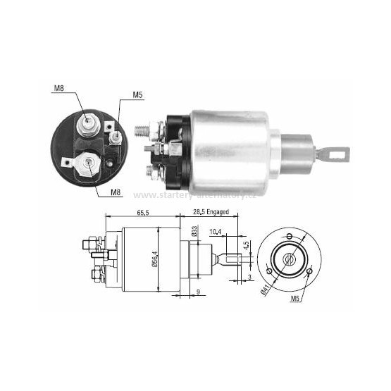 Spínací cívka BOSCH 0331303137 0331303169 2339303208, 12V