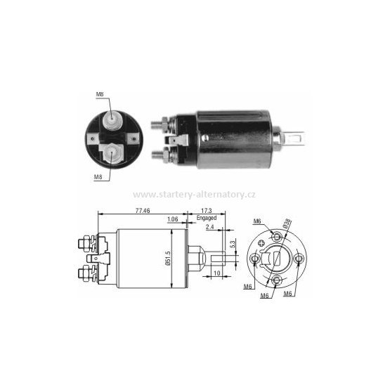 Spínací cívka MITSUBISHI M371X00272 M371X00382 M371X17271 M371X34471 M371X35071 M371X54471, 12V