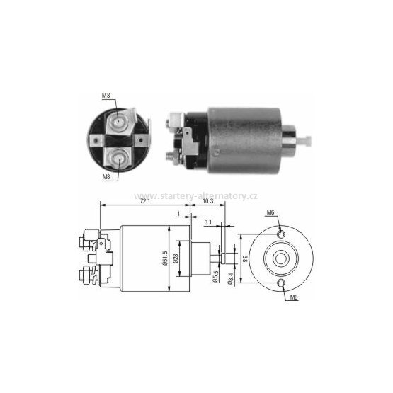 Spínací cívka MITSUBISHI M371X64271 M371X64273 M371X64471 M371X64971, 12V