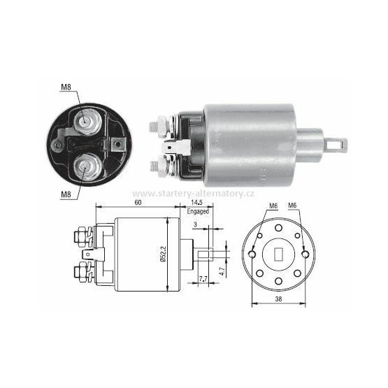 Spínací cívka HITACHI 2114-27501 2114-37503 2114-67505 2114-77608 2114-77613 2114-87504, 12V