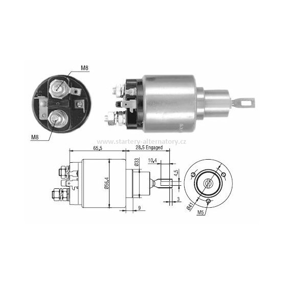 Spínací cívka BOSCH 0331303094 2339303232 2339303403 9330081050, 12V