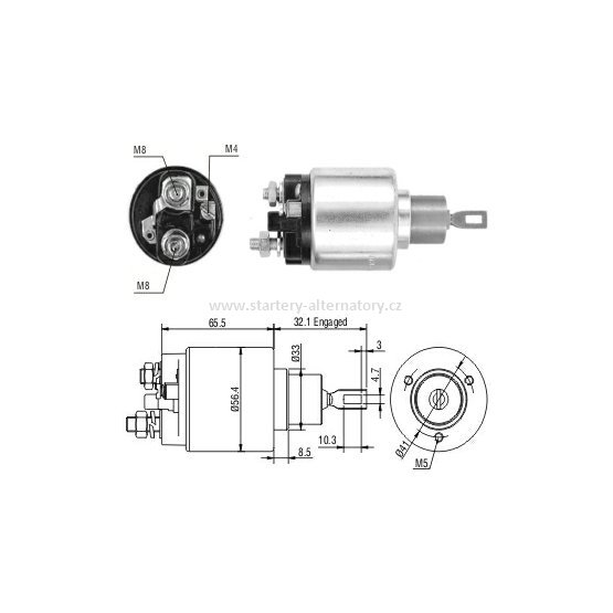 Spínací cívka BOSCH 0331303017 0331303115 0331303135 0331303263 2339303261, 12V
