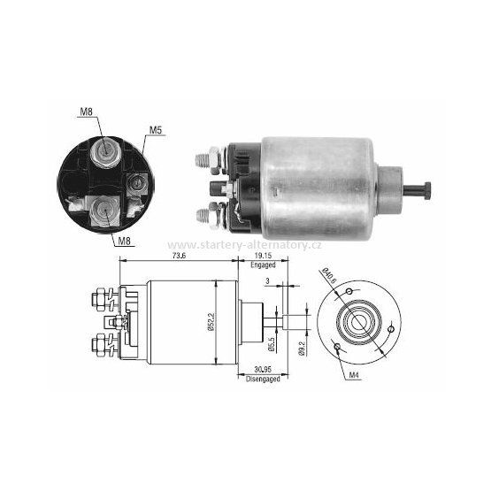 Spínací cívka DELCO 10475646 10475654 1114587, 12V