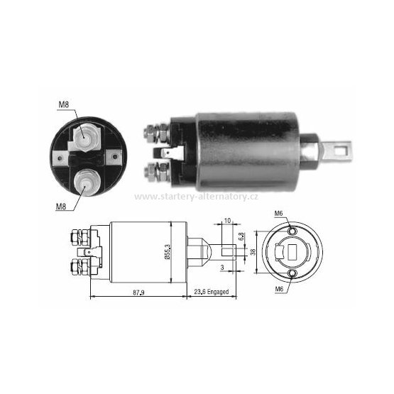 Spínací cívka MITSUBISHI  M372X00471 MD607634, MAZDA R20124736, 12V