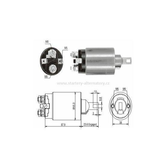 Spínací cívka MITSUBISHI M371X45971 M372X00171 M372X00471 M372X02171 M372X02371 M372X06871, 12V