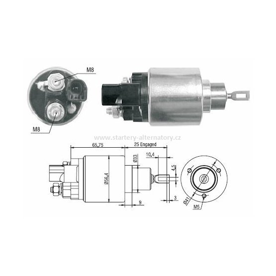Spínací cívka BOSCH 2339303202 2339303294 2339303306 F000SH0107 F000SH0152, 12V