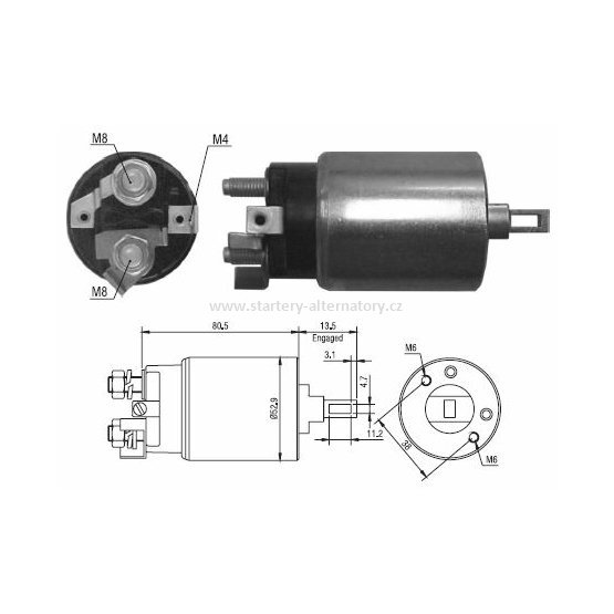 Spínací cívka HITACHI 22405700 8941529810, HITACHI 2240-5700 8-94152981-0, 24V