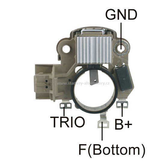 Regulátor alternátoru MITSUBISHI (Mobiletron VR-H2009-82) A866X40371 CARGO 230985, 14.7V